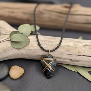 Arrowhead Obsidian Pendant Necklace